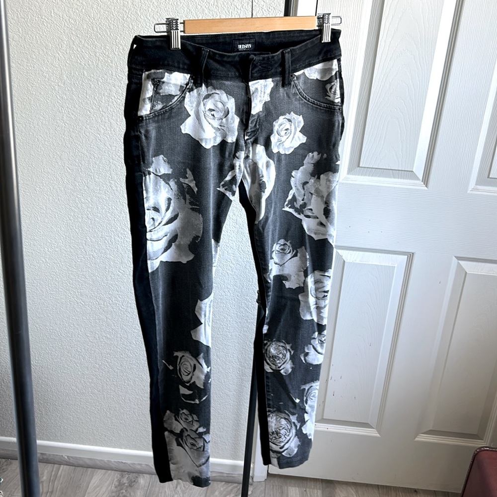 HUDSON B/W floral denim Size 29